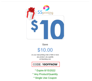 $10 OFF sitewide for Printing
